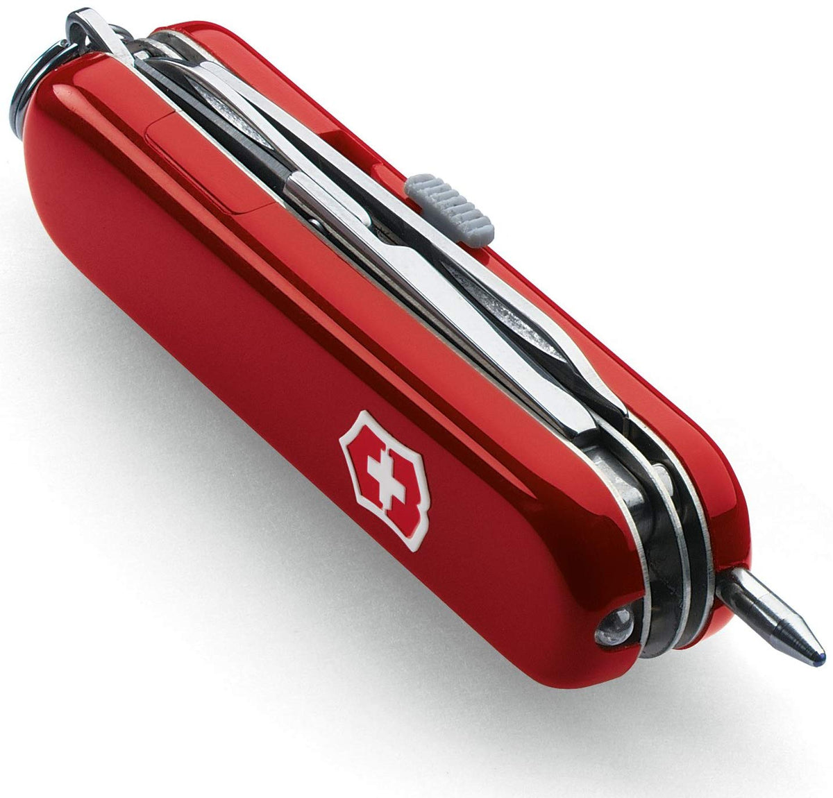 Victorinox Navaja Midnite Manager con Luz Led, Roja Transparente, 10 Usos