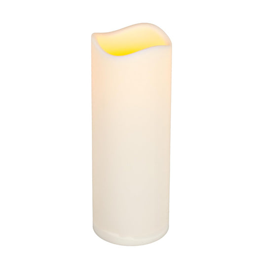 The Gerson Company Vela sin Llama eterna, con Temporizador, para Interiores y Exteriores, Color bisqué, Bisqué Beige, 20,32cm, 1