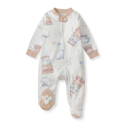 Burt's Bees Baby Sleep and Play Pjs, 100% Organic Cotton One-piece Zip Front Romper Jumpsuit Pajamas Durmientes para bebés y niños pequeñosbebés niños