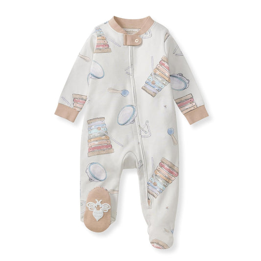 Burt's Bees Baby Sleep and Play Pjs, 100% Organic Cotton One-piece Zip Front Romper Jumpsuit Pajamas Durmientes para bebés y niños pequeñosbebés niños