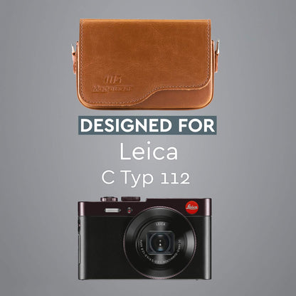 MegaGear Estuche de Cuero, con Correa Compatible con Leica C Typ 112