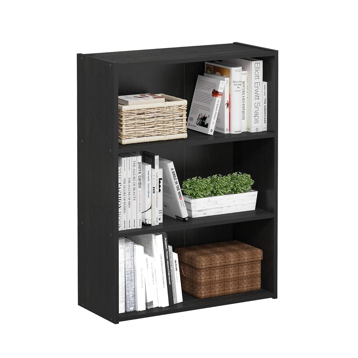 Furinno Pasir Estantería de 3 o 4 Niveles, Varios Colores - Americano - 3 livelli con ripiano fisso