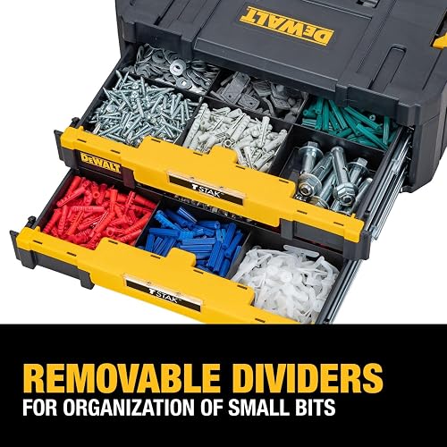 DEWALT Caja Organizadora de Herramientas TSTAK de 2 Cajones DWST17804