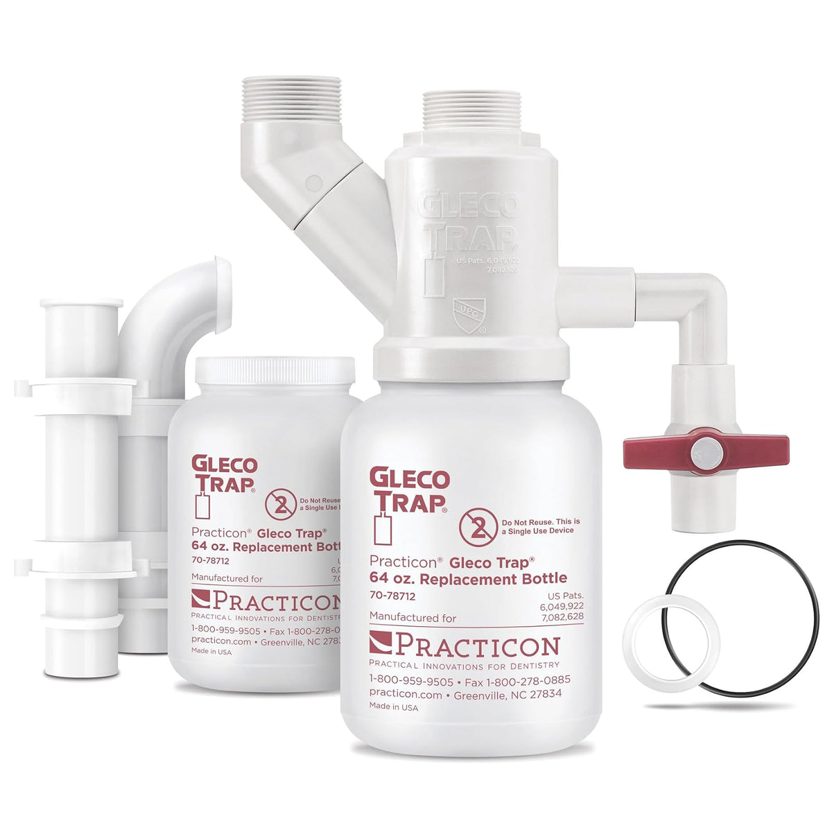 Practicon Gleco Trap System, Kit de Trampa para Fregadero de Arcilla y Yeso, 64 onzas