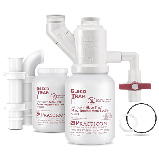 Practicon Gleco Trap System, Kit de Trampa para Fregadero de Arcilla y Yeso, 64 onzas