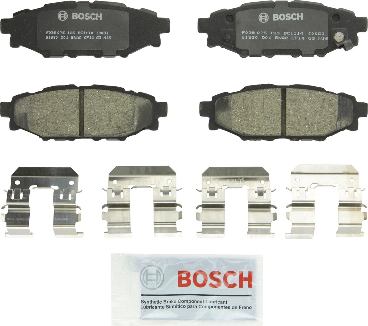 Bosch QuietCast Premium Pastillas de Freno Cerámicas - Posterior - 1114 - QuietCast Ceramic