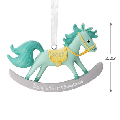 Hallmark - Adornos de Navidad para bebé y niño, Primer Caballo mecedor de Navidad 2025, Regalos para bebés