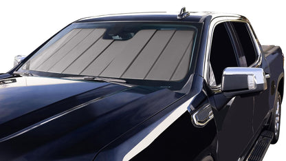 Covercraft UVS100 - Protector Solar Personalizado UV11222SV para Toyota Camry 2012-2017 sin Aviso de Salida de Carril o Luces Altas automáticas, Color Plateado