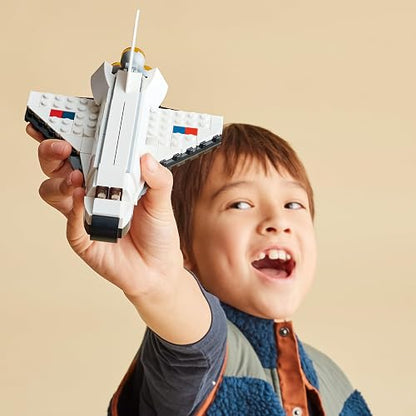 LEGO Creator 3 in 1 Transbordador Espacial - Juguetes de Construcción para Niños y Niñas, Años 9+ - con 3 Opciones de Construcción - Regalo para Cumpleaños - 31134