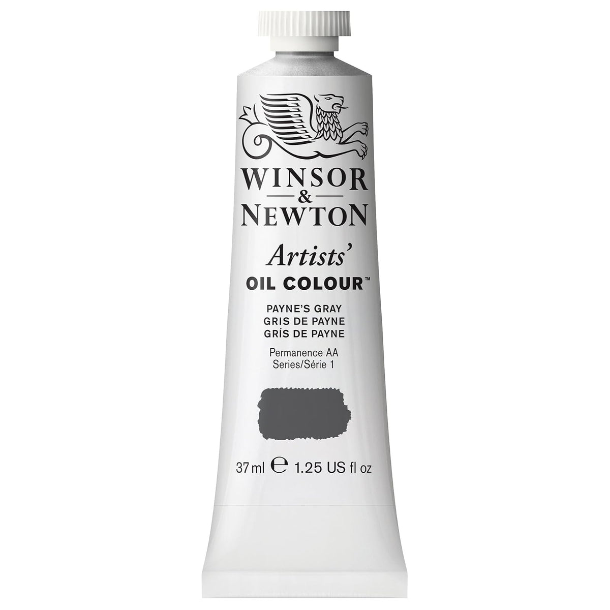 Winsor & Newton Artists' Oil Colour Pintura al Óleo Profesional, 37 ml - 37-ml Tube - Gris (Payne's Gray)