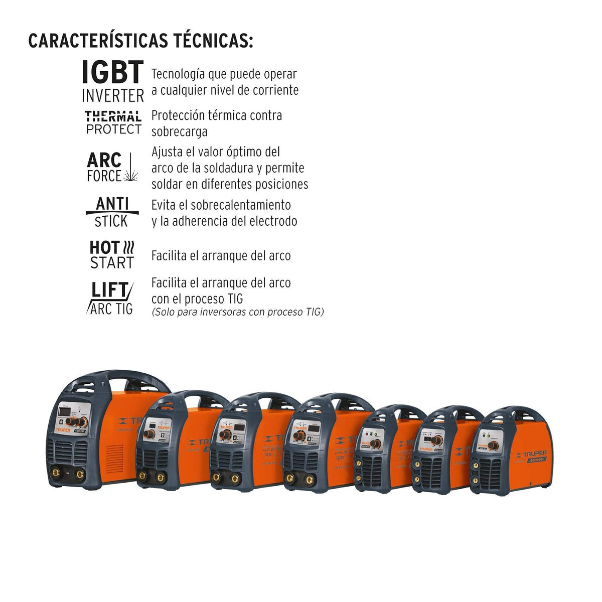 Truper SOIN-110/130, Soldadora inversora bi-voltaje 130 A, 127 V/220 V
