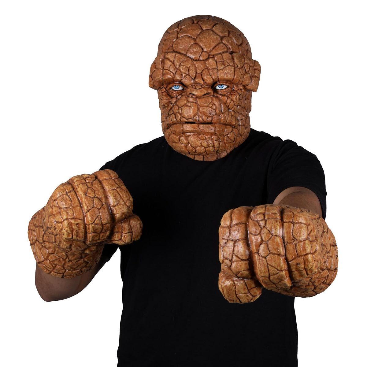 Ghoulish Productions Kit La Mole de Los 4 Fantásticos – Máscara y Manos con Licencia Oficial Disney, Diseño Clásico en Látex para Disfraz de Superhéroe, Halloween y Cosplay