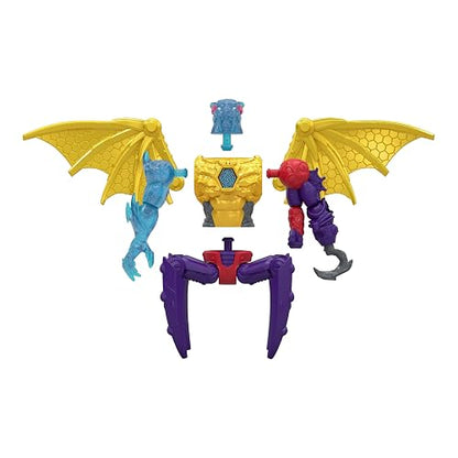 MRBEAST Lab - Paquete múltiple de híbridos, revelan Diferentes Piezas híbridas para Crear 2 Cifras de acción de Mezcla y combinación, además de Partes del dragón Dorado Panther, Combinaciones de