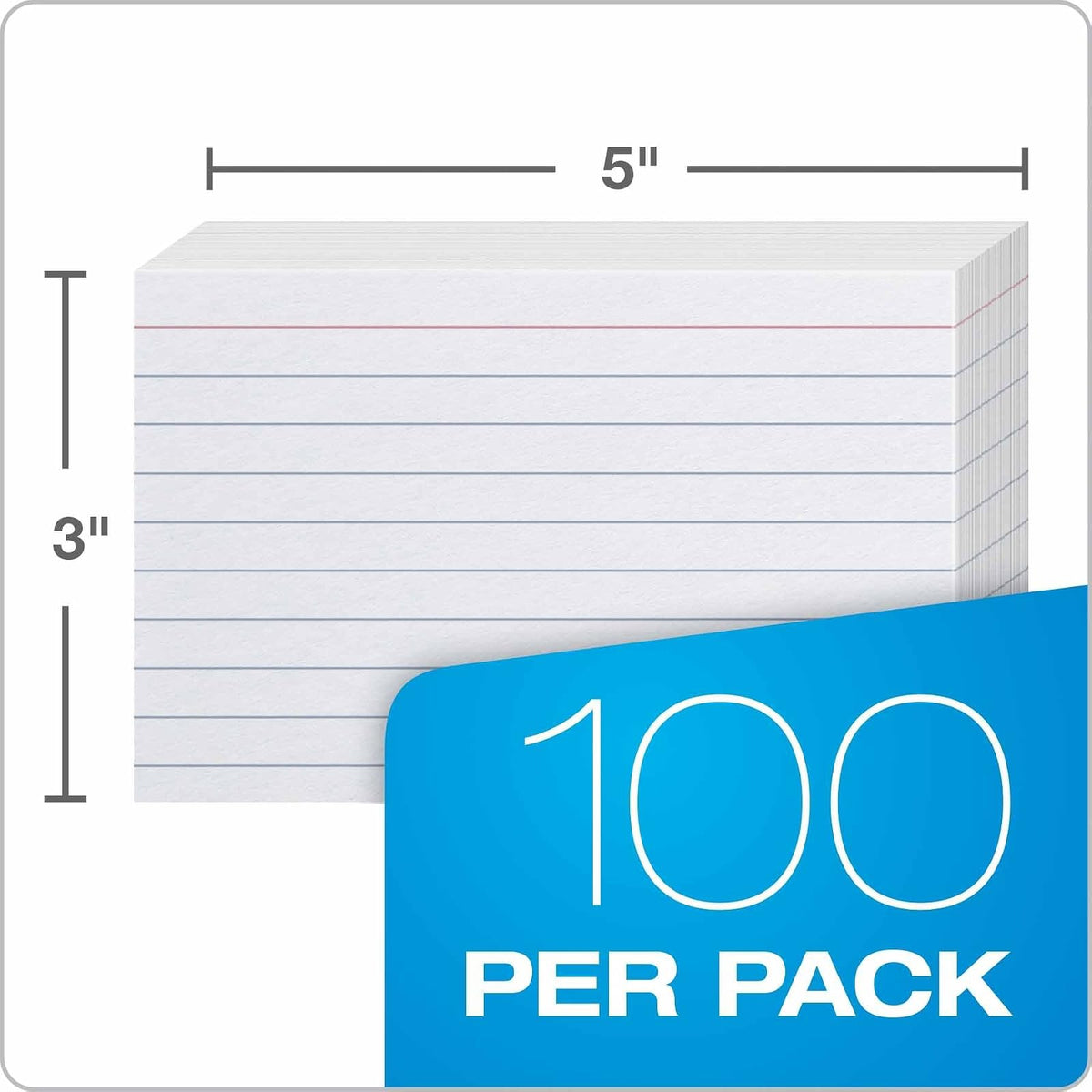 Oxford - Tarjetas de índice rayadas, 3 x 5 pulgadas, blancas, 1000 tarjetas (10 paquetes de 100) (31)