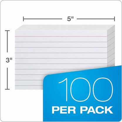 Oxford - Tarjetas de índice rayadas, 3 x 5 pulgadas, blancas, 1000 tarjetas (10 paquetes de 100) (31)