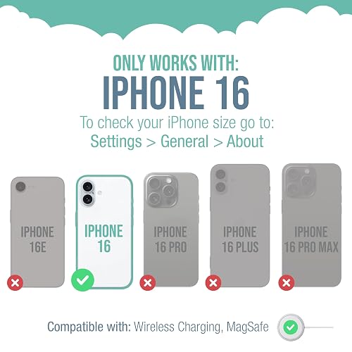 Smartish® - Funda magnética para iPhone 16, Compatible con MagSafe [Ligera + Protectora], Funda de Agarre Delgada y Delgada con Forro de Microfibra para Apple iPhone 16, Color Negro Claro
