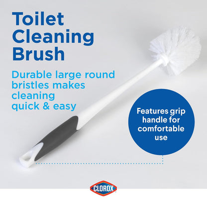 Clorox - Juego de 2 cepillos de inodoro y émbolo con organizador de almacenamiento, émbolo de inodoro para baño, organizador y almacenamiento, accesorios de baño, desatascador de inodoro, cepillo para