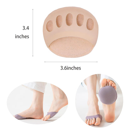 SooGree - Calcetines para dedos de los pies, 7 pares de almohadillas para orejas de tela suave de panal, almohadillas para orejas reutilizables para mujer, almohadillas para orejas metatarsianas para alivio del dolor, protector de calcetines metatarsianos