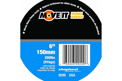 Move-It 9299 6-Inch Steel Tri-Dolly, 200-lb Load Capacity