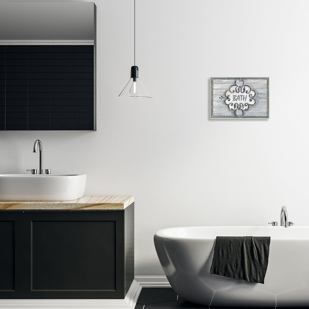 Stupell Industries The Stupell Home Decor Collection - Tablero de cuentas para baño (10 x 15 cm), diseño de artista Bonnie Wrublesky