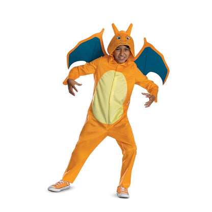 Disguise Disfraz de Pokémon Charizard para Niño | XL (14-16), overol con capucha, alas desmontables, diseño oficial Pokémon
