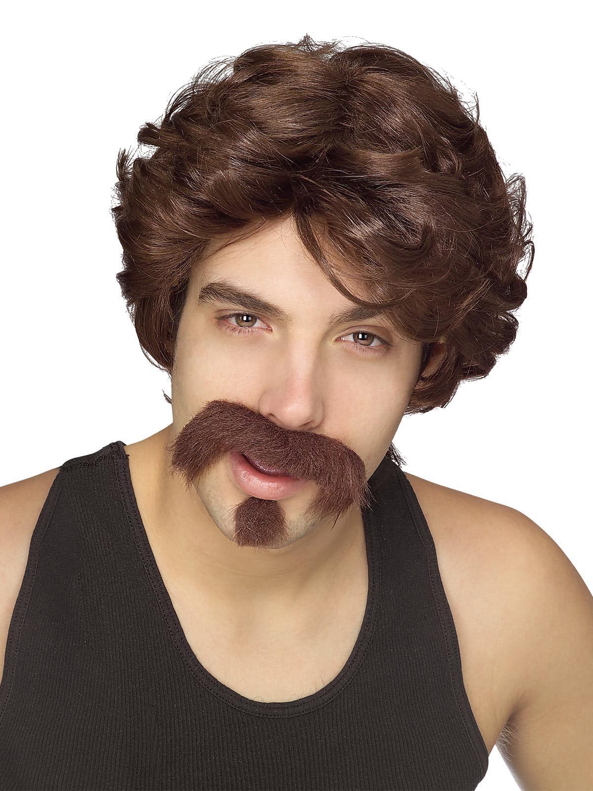Rubies Big John - Juego de peluca, bigote y cabra para adultos, para hombre, sin tamaño, color café