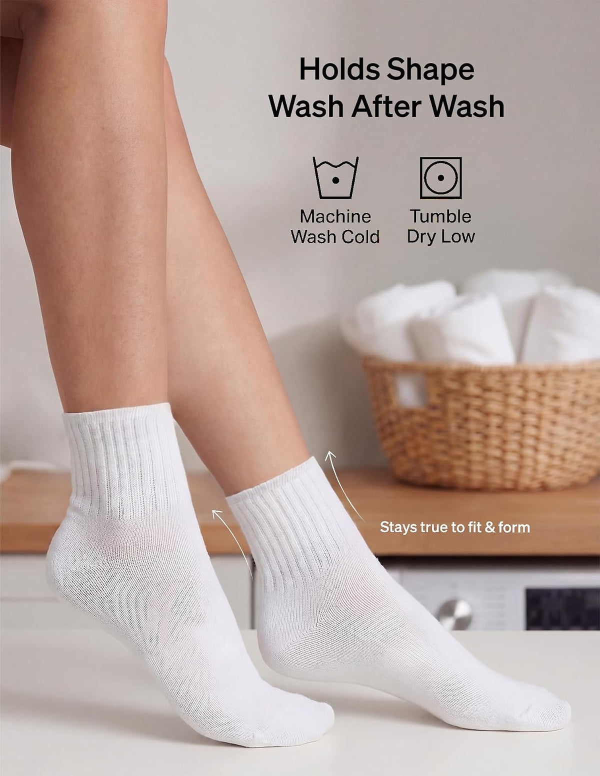 Hue Women's Mini Crew Sock 6-Pack, Black, One Size
