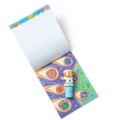 Melissa & Doug Sticker Wow!™ 24-Page Activity Pad and Sticker Stamper, 300 Stickers, Arts and Crafts Fidget Toy Collectible Character – Astronaut - FSC-Certified Materials