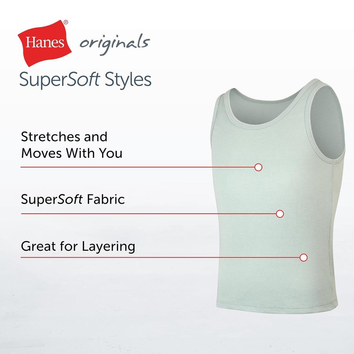 Hanes Originals - Playera sin Mangas para
