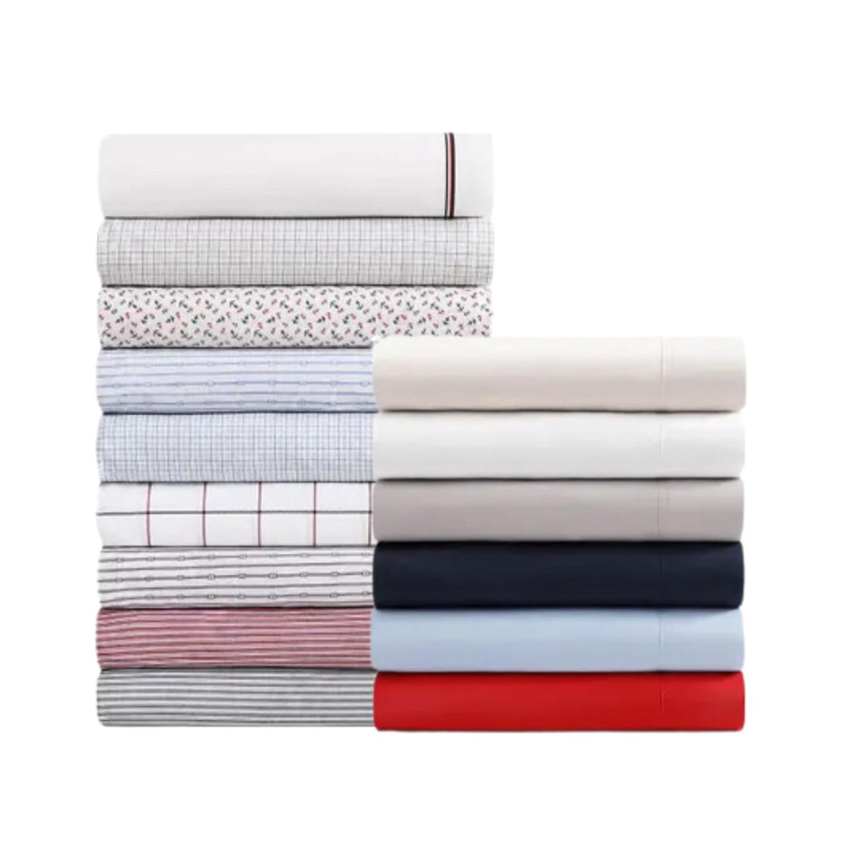Tommy Hilfiger - Juego de sábanas Individuales con sábana Bajera y Fundas | 100% percal de algodón, sábana bajera de bolsillo profundo, tamaño individual, sábana encimera y fundas de almohada incluidas