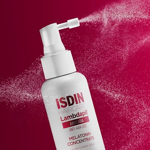 Isdin Lambdapil, Loción Spray Anticaída con Concentrado de Melatonina, 100 Ml, Contribuye a Revertir los Primeros Signos del Envejecimiento Capilar, Ayudando a Reforzar el Cabello y Reducir Su Caída,