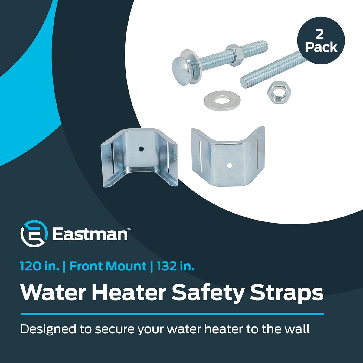 Eastman 86299 - Correa de seguridad para calentador de agua, 132 pulgadas, paquete de 2