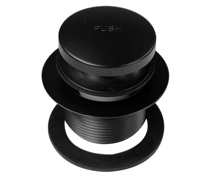 Westbrass Punta de punta Sch. 40 residuos de baño de PVC con codo de un solo agujero, negro mate, D49321-62