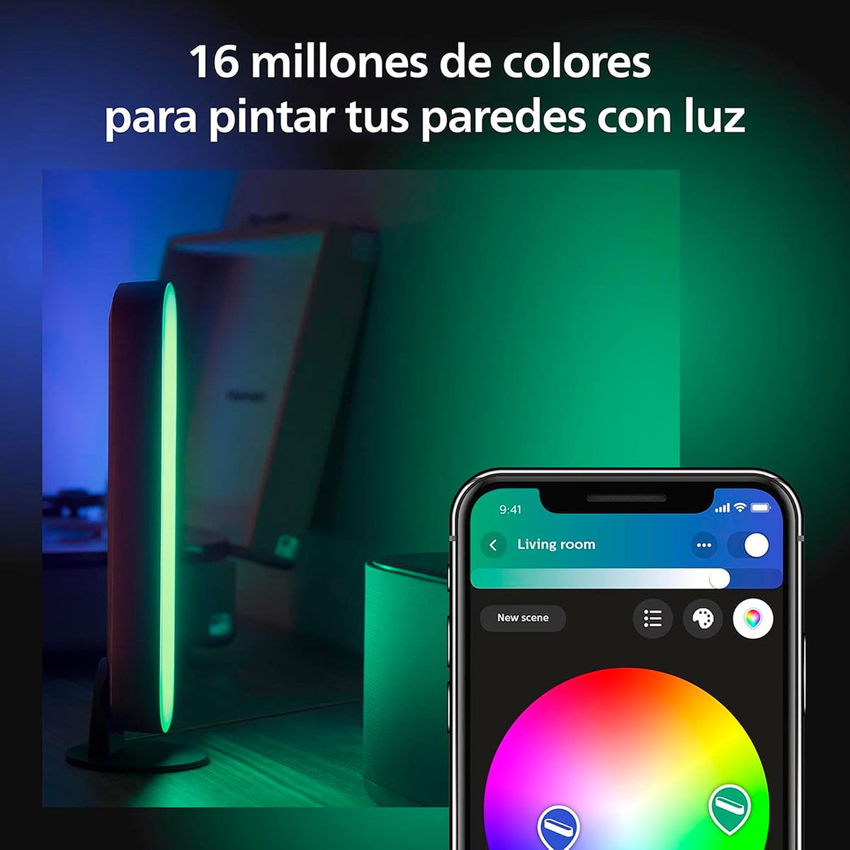 Philips Hue Barras Inteligentes Play Luz Multicolor LED - Paquete de 2 Compatible con Alexa