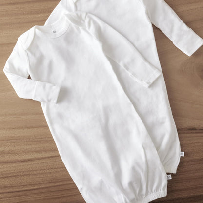 HonestBaby - Juego de 2 Batas de Dormir 100% algodón orgánico para bebés recién Nacidos, niñas, Unisex