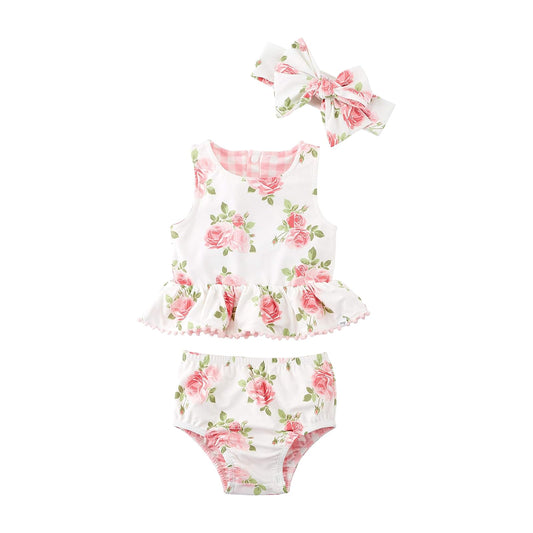 Mud Pie Traje de baño Reversible Rosa Traje DE BAÑO Reversible Rose para Bebé-Niñas