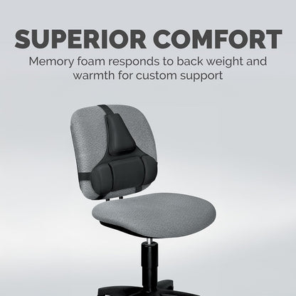 Fellowes 8037601 Serie profesional, Soporte para espalda con protección Microbian, Negro
