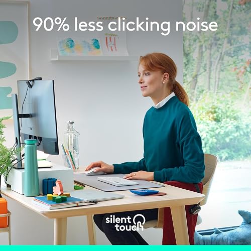 Logitech Signature M650 Mouse inalámbrico - para Manos pequeñas y Medianas, 2 años de batería, Clicks silenciosos, Botones Personalizables, Bluetooth, PC/Mac/multidispositivo/Chromebook - Blanco