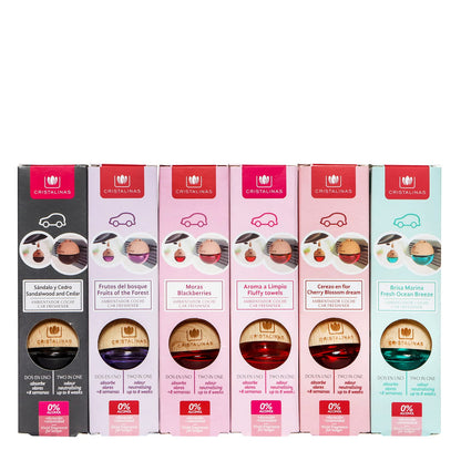 Cristalinas Ambientador para Auto, Pack de 6 - Aromas surtidos