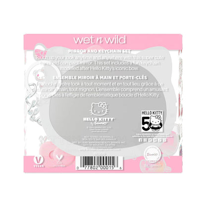 Wet n Wild Hello Kitty - Llavero con Espejo y Lazo Rosa, Mango de Agarre cómodo, versátil y portátil, Libre de crueldad y Vegano