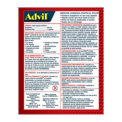 Advil Analgésico 400 mg 20 caps