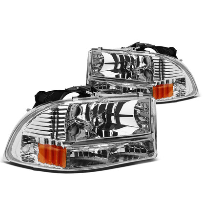 DNA Motoring Conjunto de Faros Delanteros, Lado Conductor y Pasajero - HL-DDUR97-CH-AM