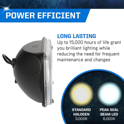PEAK Faros Delanteros LED H6054LED, 6000 K, Blanco