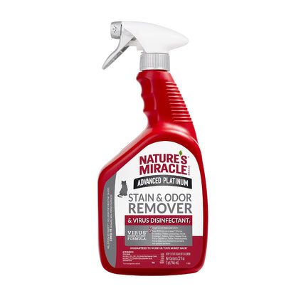Nature's Miracle Advanced Platinum Removedor de Manchas y Olores para Mascotas - Para gatos - 32 Oz (946.35ml)