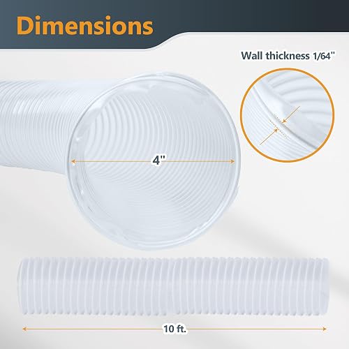 POWERTEC 70129 manguera flexible de PVC resistente de 2-1/2 pulgadas x 10 pies