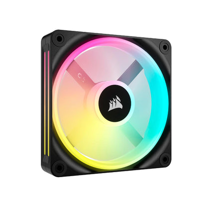 Corsair iCUE Link QX140 RGB Ventilador para PC con Cúpula Magnética - Sencillo (120 mm) - Negro