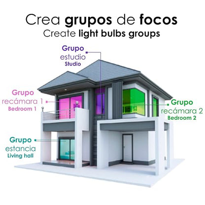 Lloyd's Foco Inteligente WiFi RGB Luz Blanca Regulable Compatible Alexa