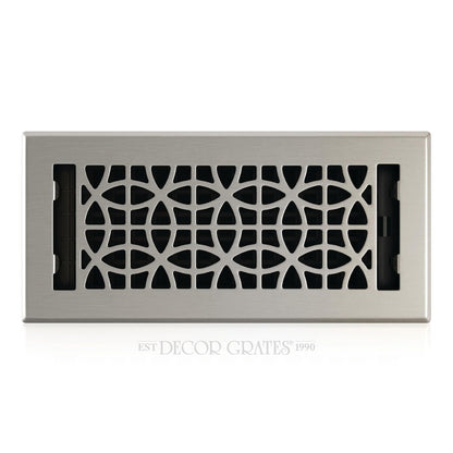 Decor Grates ECH410-NKL Eclipse - Registro de suelo chapado en níquel, 10 x 10 pulgadas