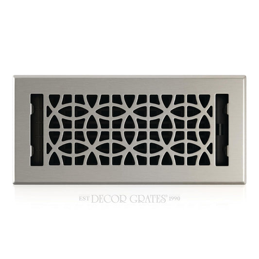 Decor Grates ECH410-NKL Eclipse - Registro de suelo chapado en níquel, 10 x 10 pulgadas