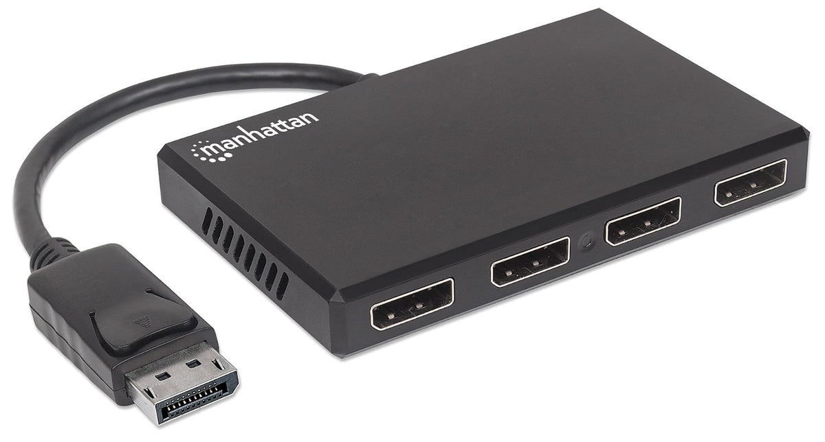 Manhattan 207737 Video Splitter DisplayPort 1 DP in: 4 DP out UHD, Color Pack of/Paquete de 1